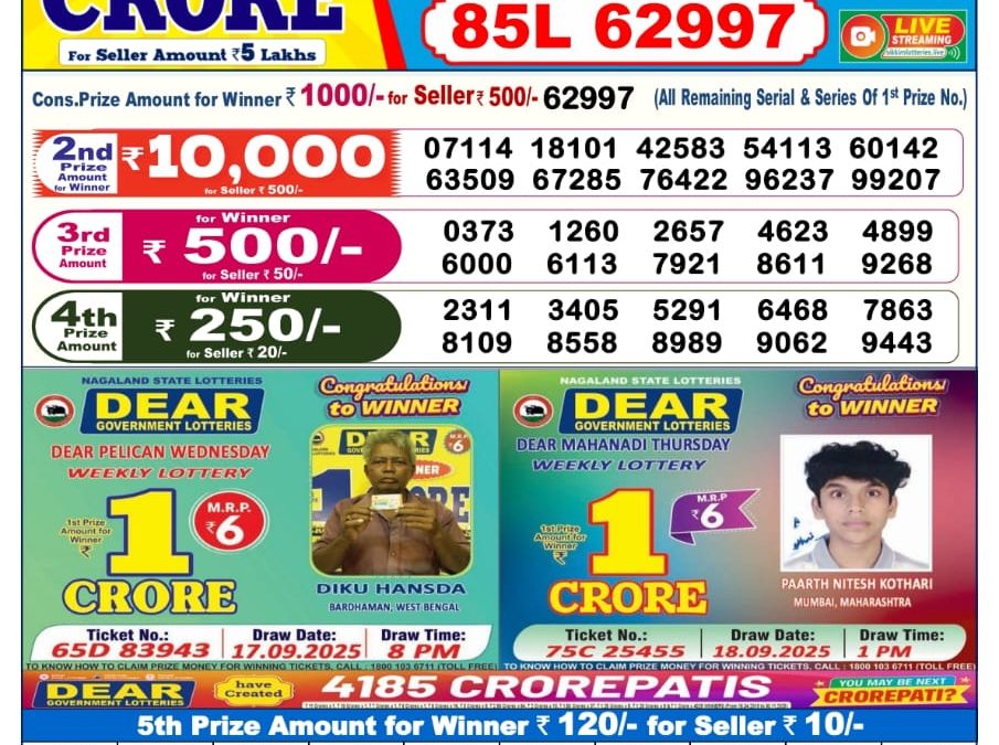 Dhankesari Today Result 04/12/25 : 6PM Dear Lottery Sambad Winners
