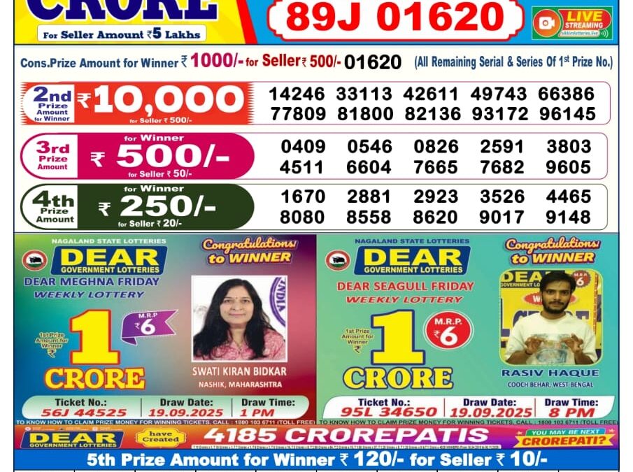 Dhankesari Today Result 05/12/25 : 6PM Dear Lottery Sambad Winners
