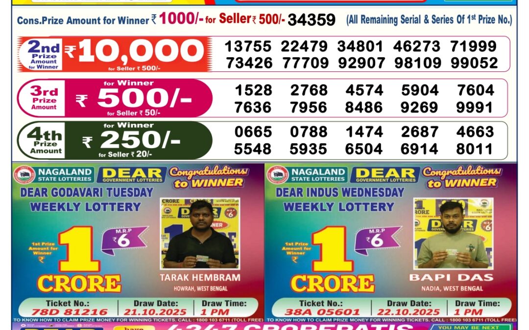 Dhankesari Today Result 31/12/25 : 6PM Dear Lottery Sambad Winners